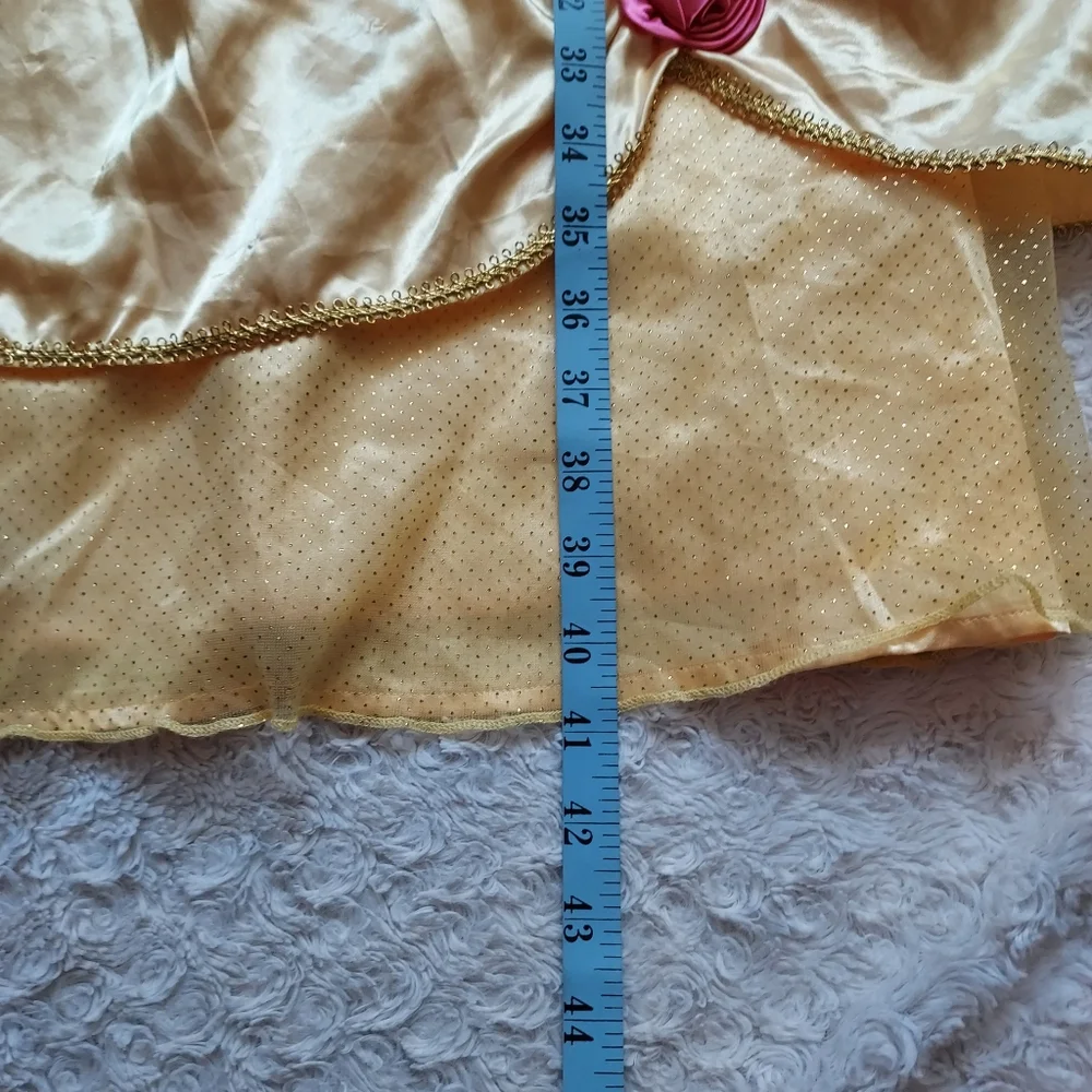 Disney's Belle Shiny Gold Fairy Princess Ballgown Dress Up youth 9/10 Party